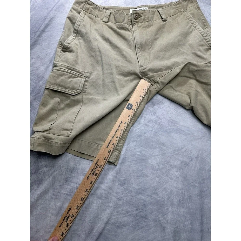 Banana Republic Shorts Mens 33 Beige Canvas Cargo Shorts